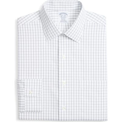 Brooks Brothers Regent Regular Fit Non-Iron Windowpane Dress Shirt