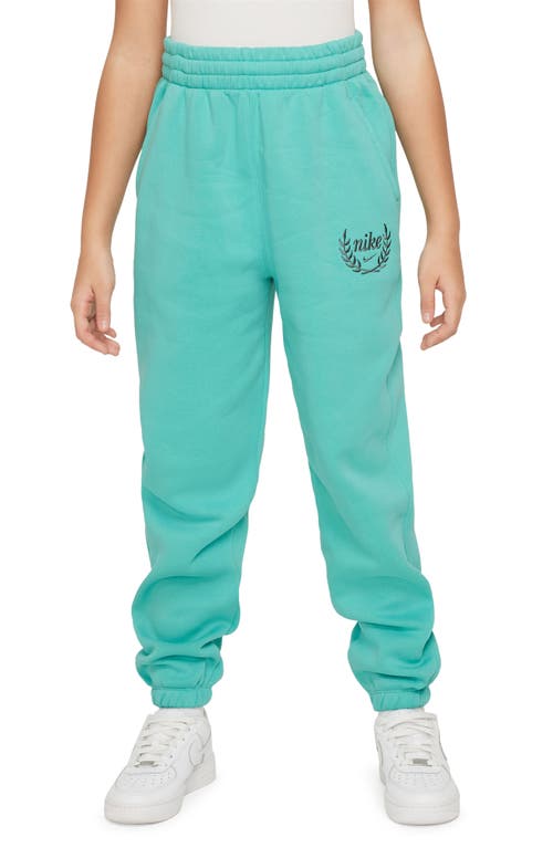 Shop Nike Kids' Club Cotton Blend Fleece Sweatpants In Green Frost/vintage Green