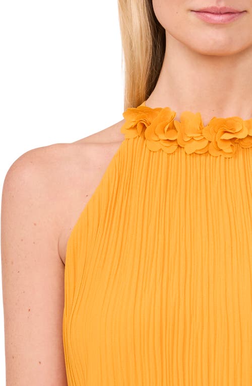 Shop Cece Flower Appliqué Halter Top In Radiant Yellow