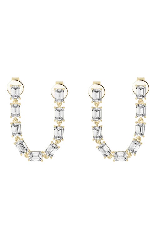 Jennifer Fisher 18K Gold Lab Created Diamond Double Post Dangler Drop Earrings - 4.32 ctw in 18K Yellow Gold at Nordstrom