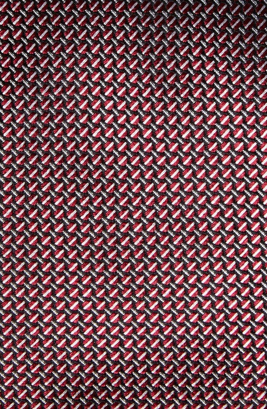 Zegna Ties Paglie Small Weave Mulberry Silk Tie In Red