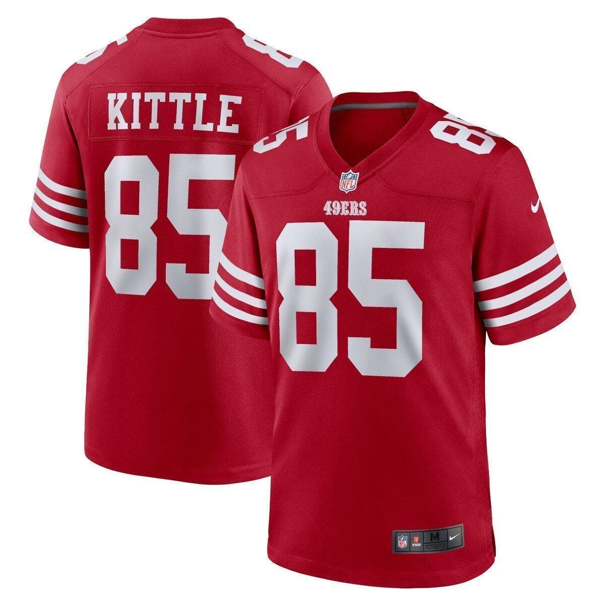 men's san francisco 49ers george kittle nike scarlet game jersey