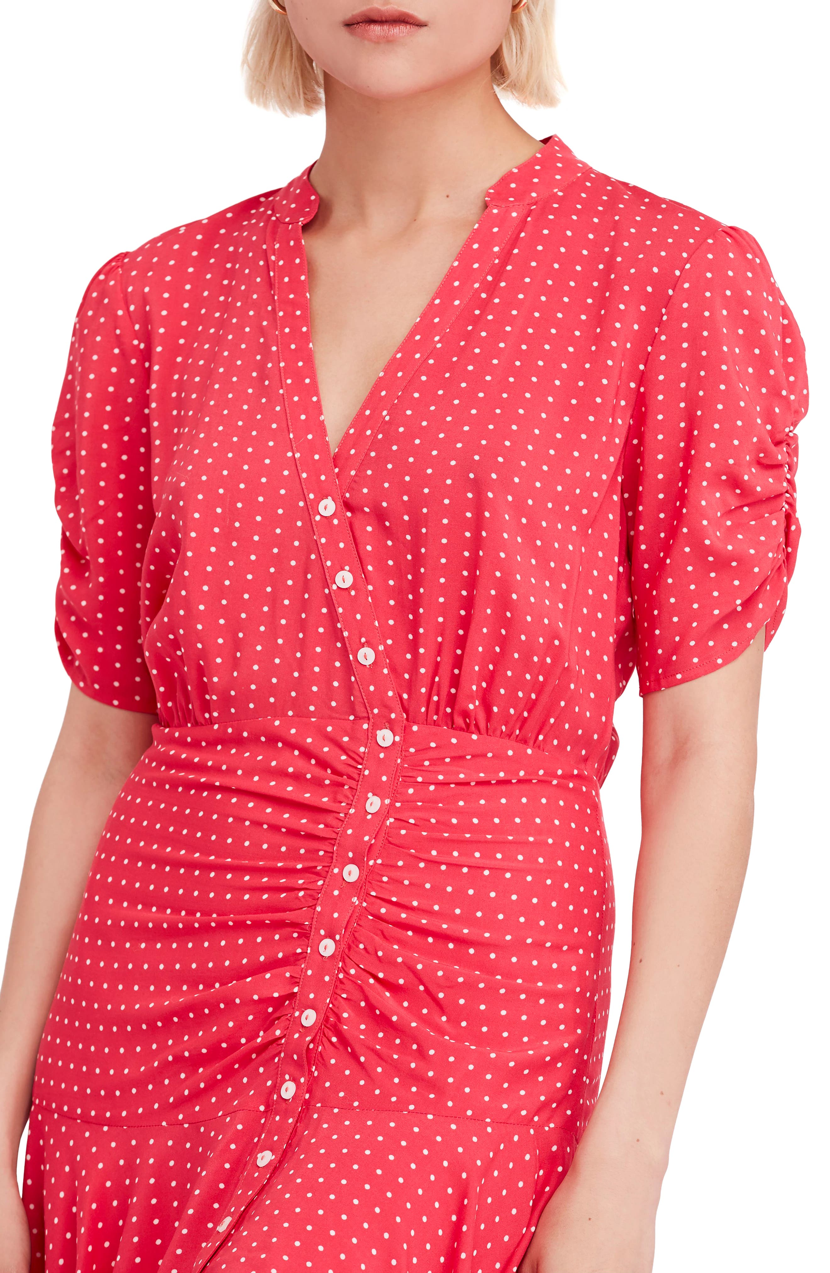 free people red polka dot dress
