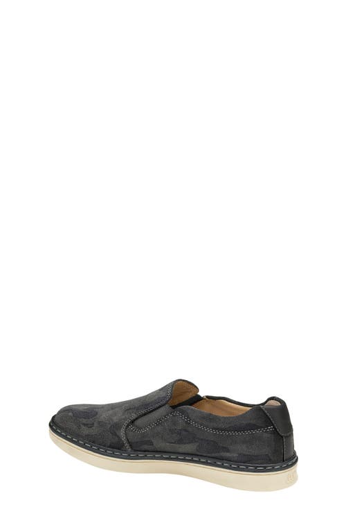 Johnston & Murphy Mcguffey Camo Slip-on Shoe In Dk Gray Camouflage Suede