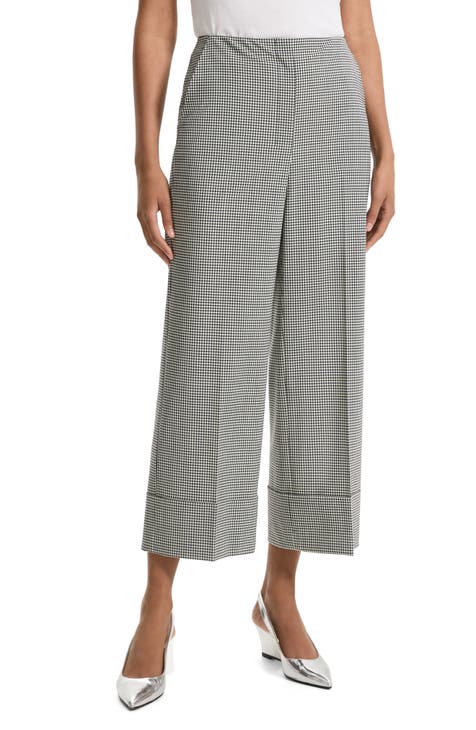 Tailor Cuff High Waist Stretch Virgin Wool Pants