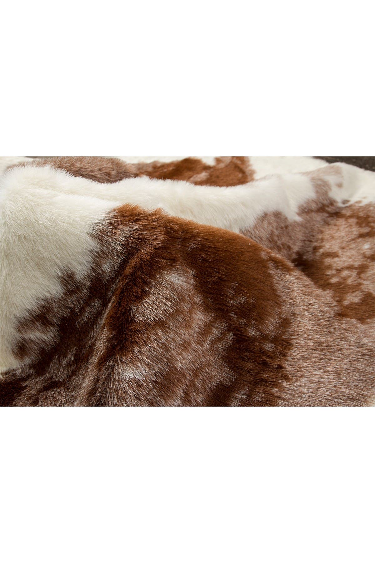 Luxe Faux Hide Area Rug/throw In Brown Overflow