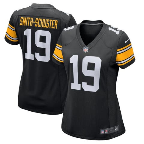 INDUSTRY RAG Men's Fanatics Branded JuJu Smith-Schuster Cream/Black  Pittsburgh Steelers Vintage Player Name & Number Raglan 3/4-Sleeve T-Shirt