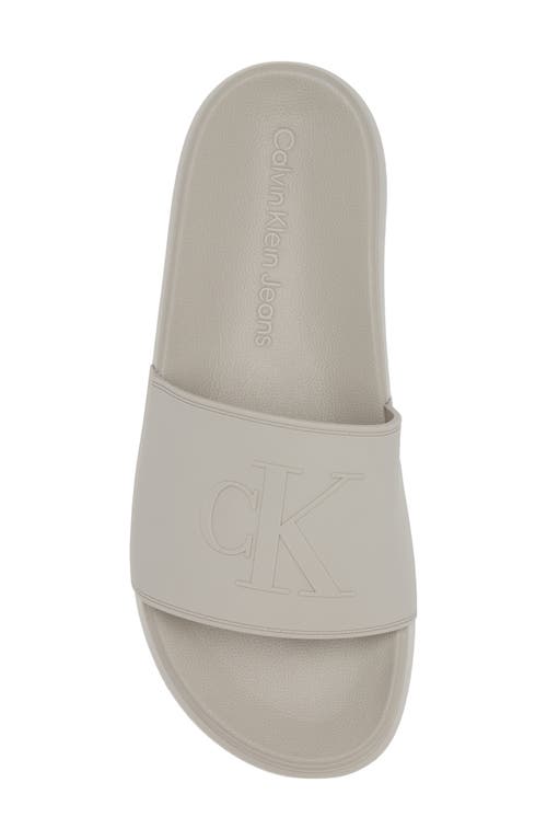 Shop Calvin Klein Wiston Slide Sandal In Grey/grey