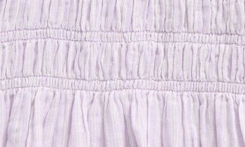 Shop Nordstrom Kids' Long Sleeve Smocked Top In Purple Petal Play Stripe