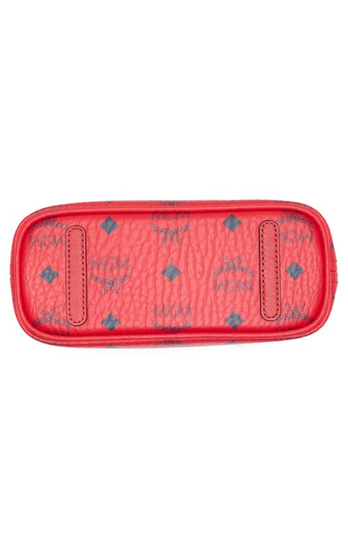 Mcm Aren Visetos Coated Canvas Tote In Candy Red
