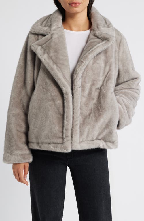 SAM EDELMAN SAM EDELMAN NOTCHED LAPEL FAUX FUR JACKET 