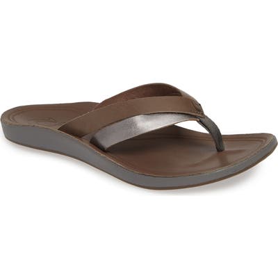 Olukai Kaekae Flip Flop, Grey