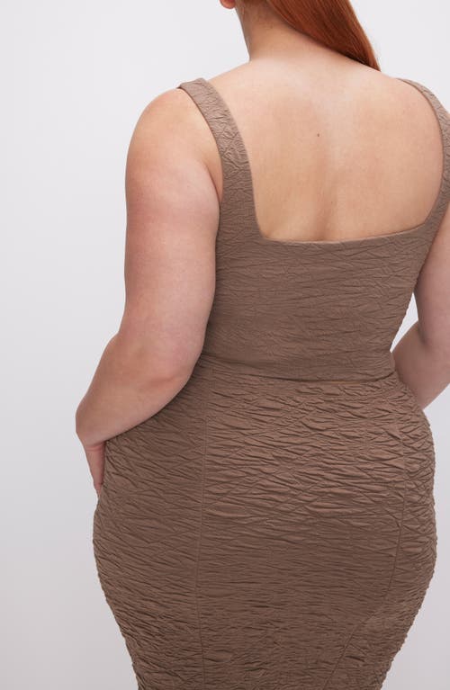 Good American Scrunched Crop Tank In Putty001
