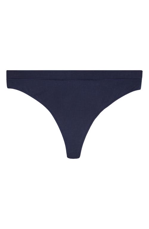 Shop Meundies Feelfree Thong In Dark Sapphire