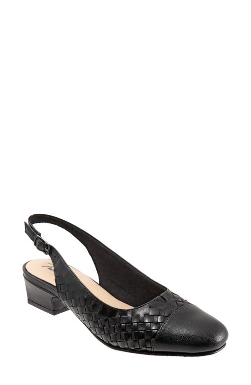 Trotters Dea Woven Slingback Pump Black at Nordstrom,