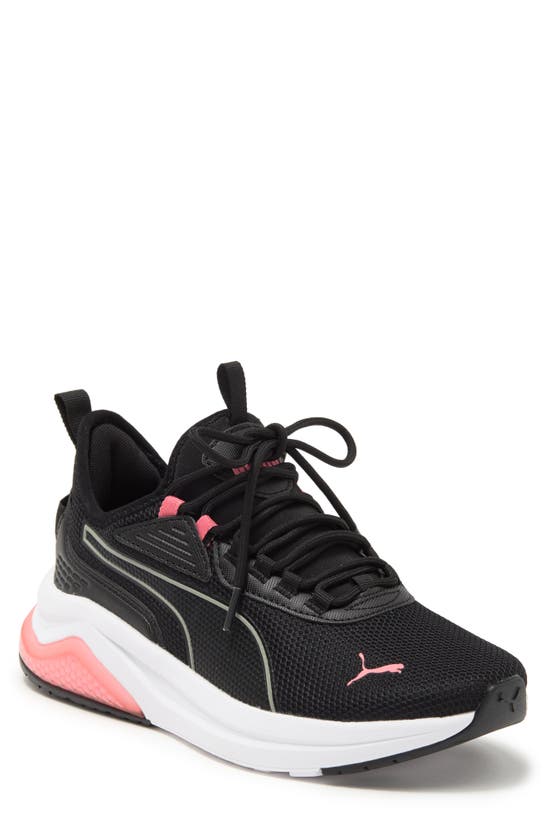 Puma Amplifier Sneaker In Black-passionfruit-white