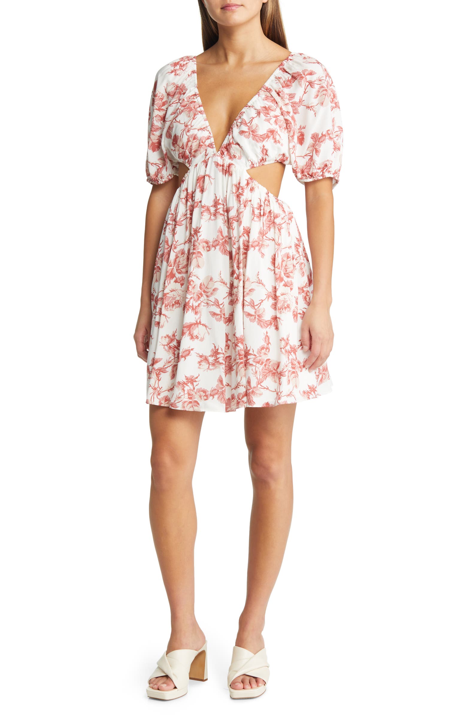 Short white and floral dress like Zimmermann from Bardot