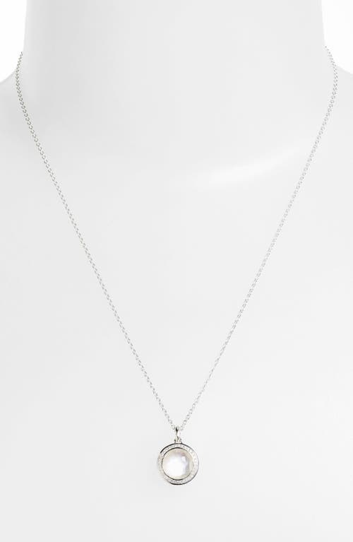 Ippolita Stella Lollipop Pendant Necklace In Mother-of-pearl Doublet With Diamonds In Silver/white Mother Of Pearl