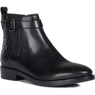Geox Brogue Bootie, Black