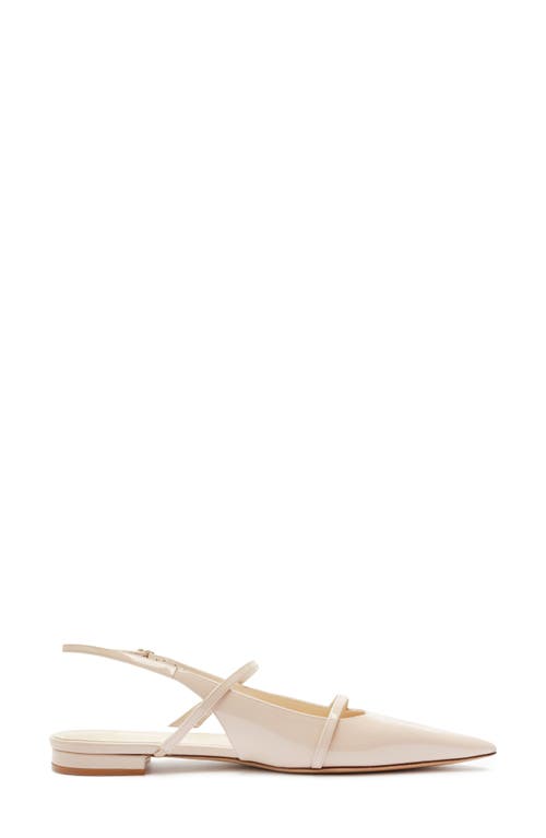 Shop Alexandre Birman Tita Pointed Toe Slingback Flat In Semolina