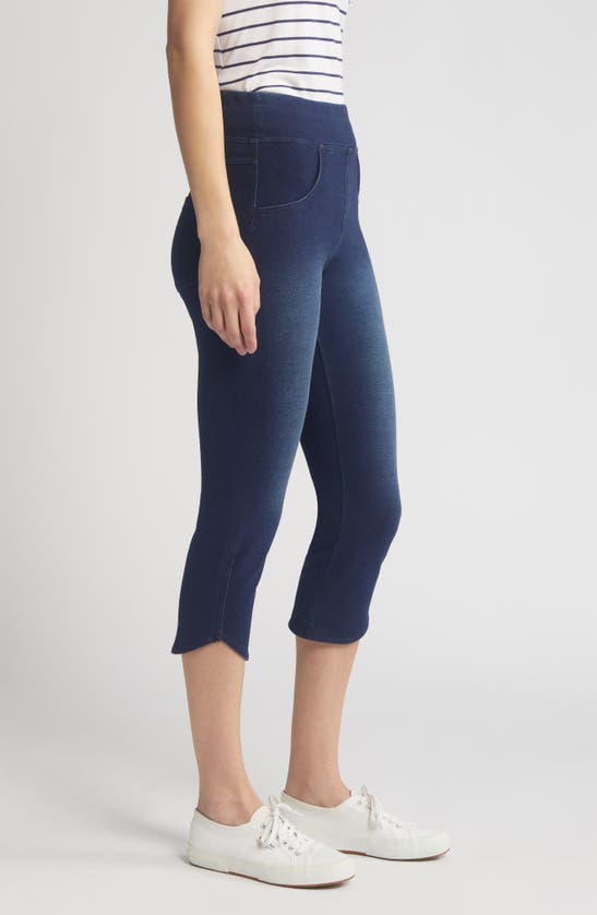 Hue Game Changing Crop Leggings In Dark Rinse