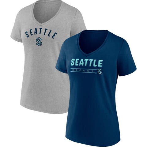 Seattle Mariners Mitchell & Ness Overtime Win V-Neck T-Shirt - Royal