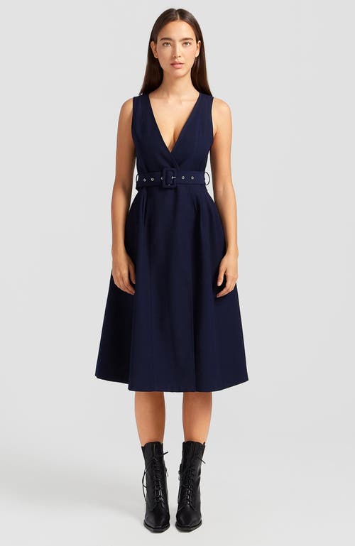 Shop Belle & Bloom Miss Independence Midi Dress In Navy