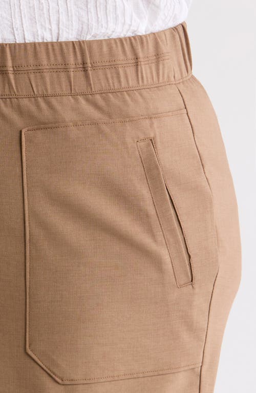 Shop Wit & Wisdom Skyrise Patch Pocket High Waist Shorts In Sandalwood