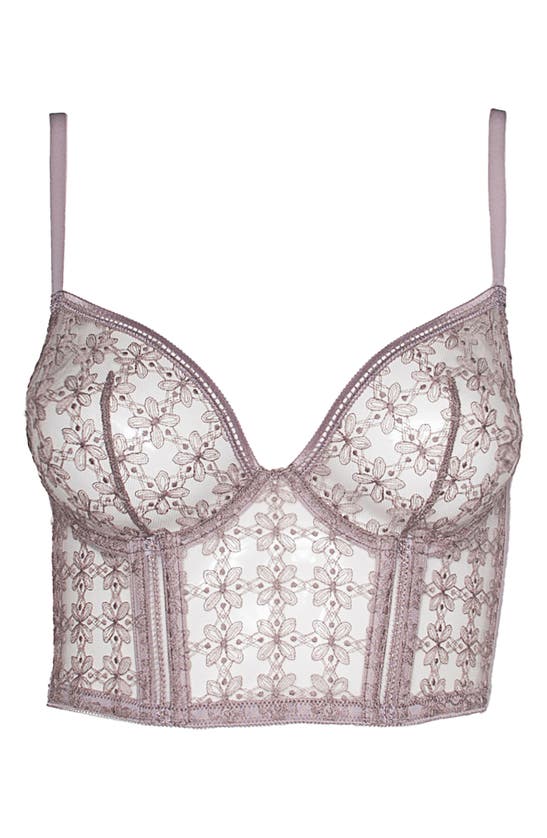 Shop Huit Caf Fleur Bustier In Taupe