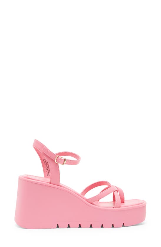 Madden Girl Vault Slingback Wedge Sandal In Hot Pink ModeSens