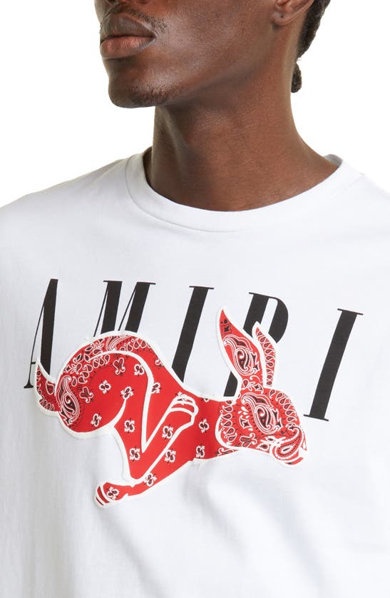 Amiri Rabbit-Print Cotton T-Shirt