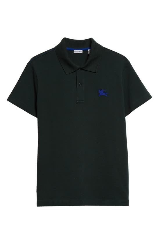 Shop Burberry Equestrian Knight Cotton Polo In Ivy