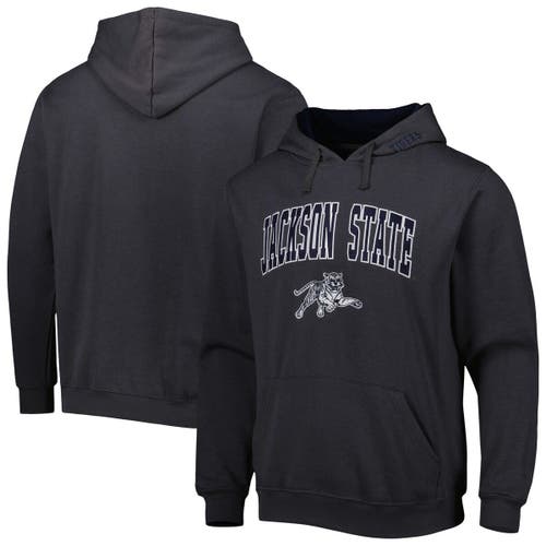 Men's Colosseum Charcoal Jackson State Tigers Arch & Logo Pullover Hoodie