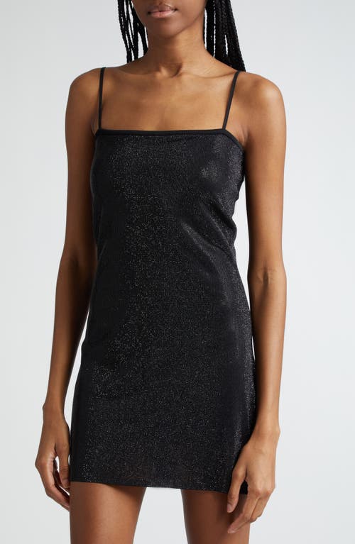 Alexander Wang Clear Beaded Minidress In Black