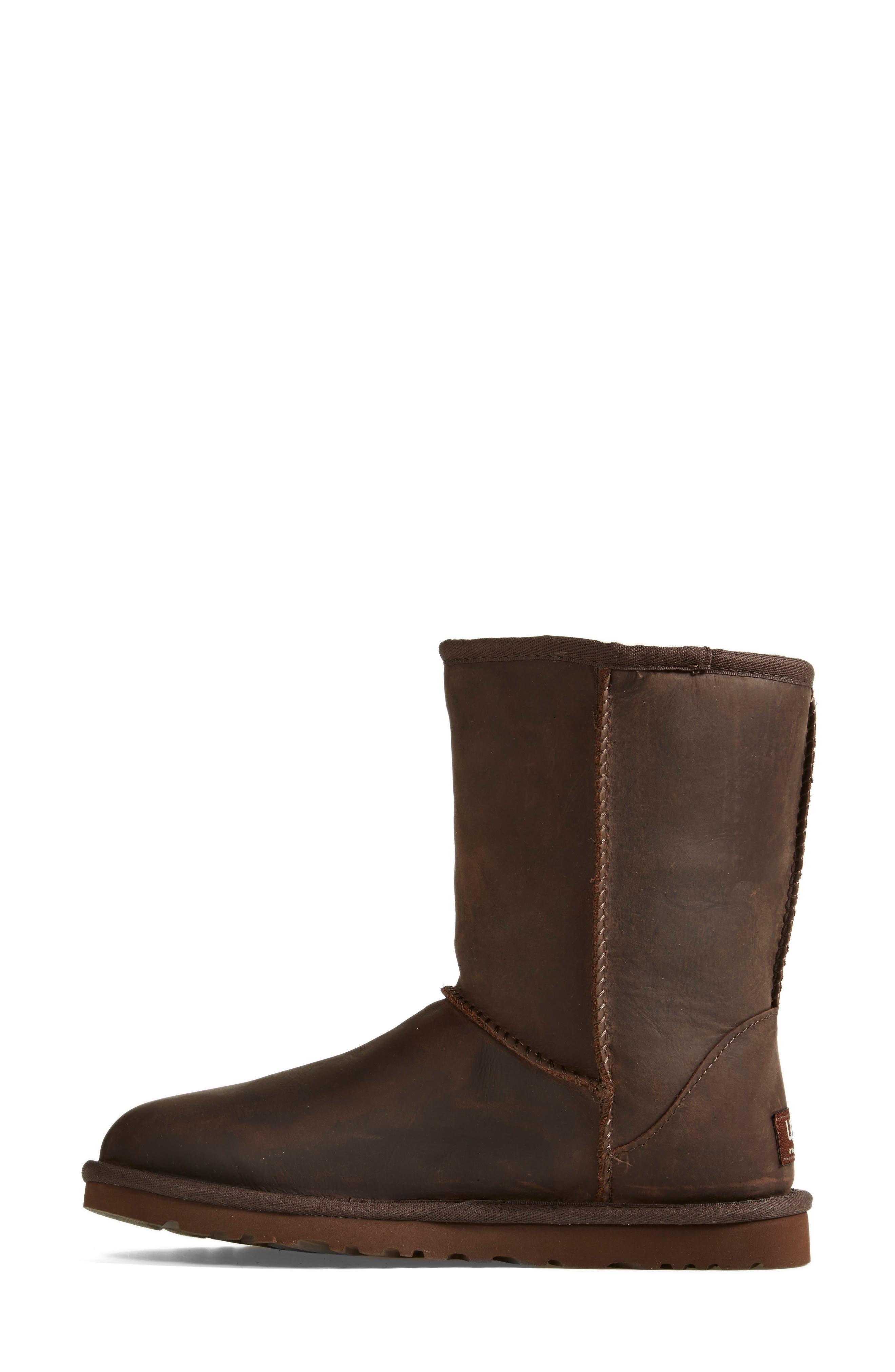 women's short leather ugg boots