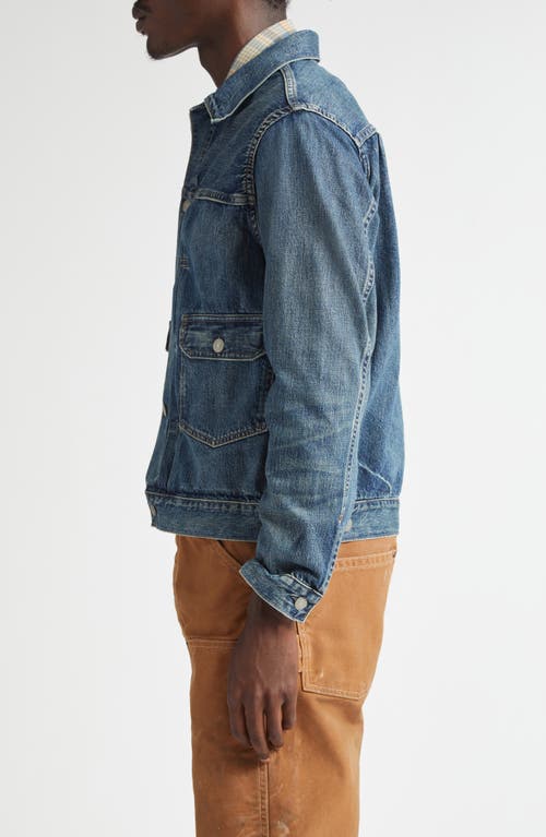 Shop Double Rl Type 2 Roughout Denim Trucker Jacket In Westview Wash