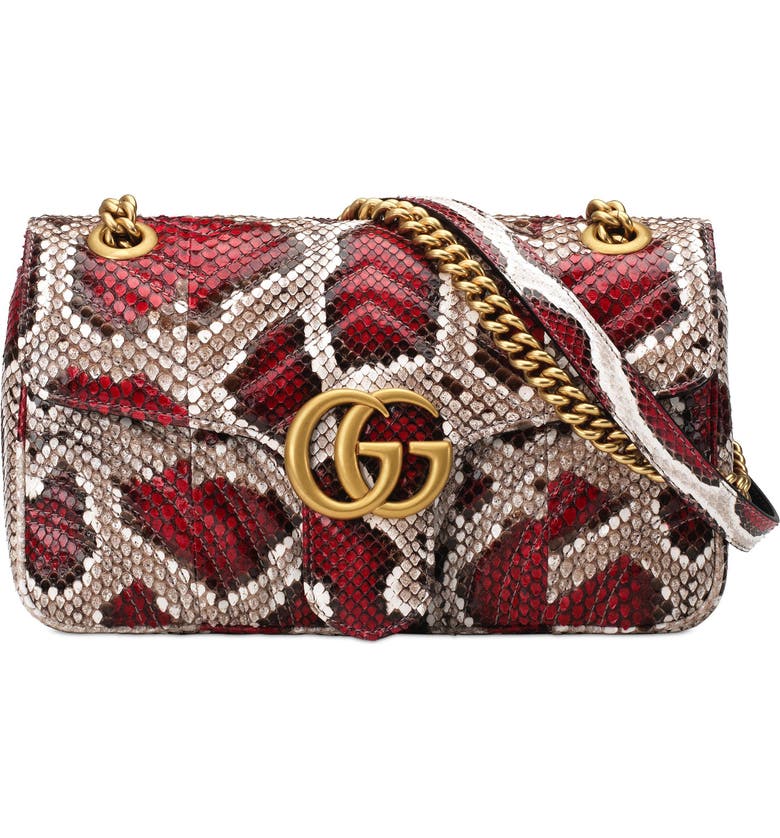 Gucci Marmont 2 0 Genuine Python Shoulder Bag Nordstrom Gucci Marmont 2 0 Genuine Python