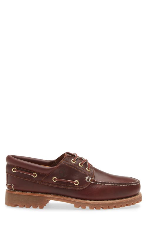 Timberland Boat Moccasin Authentic Lug Sole In Burgundy