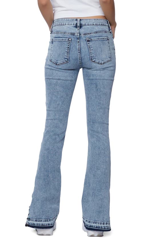 Shop Hint Of Blu Slim Fit Flare Leg Jeans In Fine Blue Light