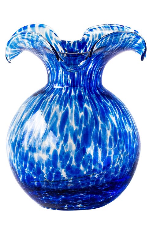 VIETRI VIETRI HIBISCUS FLUTED GLASS VASE 