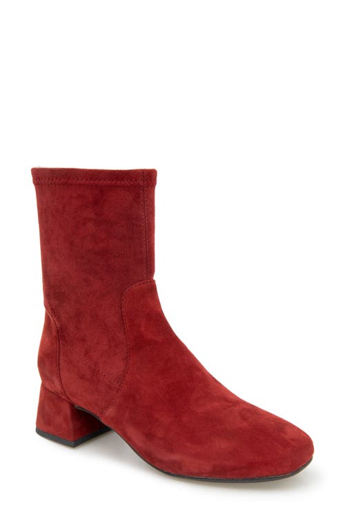 Shop Gentle Souls By Kenneth Cole Elbert Block Heel Bootie In Burnt Red Suede