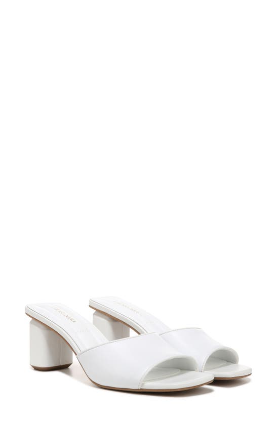 Franco Sarto Linley Womens Leather Slip On Heels In White