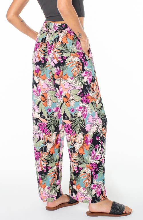 Shop Roxy Midnight Avenue Floral Wide Leg Pants In P Tropical