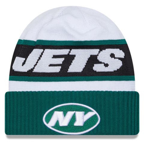 Men's New York Jets New Era Cream/Green 2022 Sideline