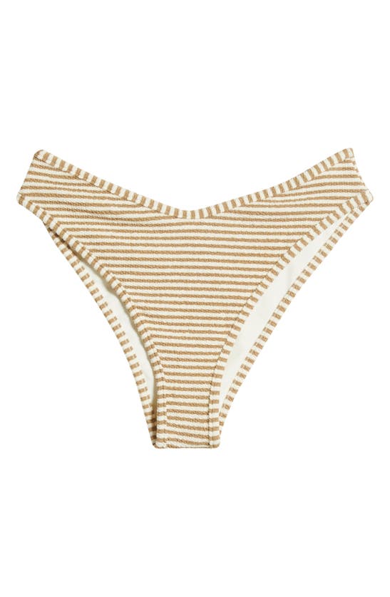 Shop Montce Lulu Neutral Stripe Bikini Bottoms