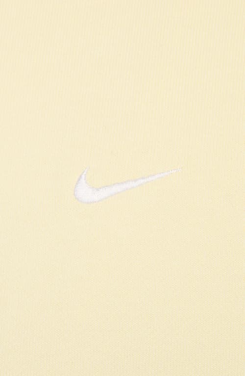 Shop Nike Solo Swoosh Oversize Crewneck Sweatshirt In Alabaster/white