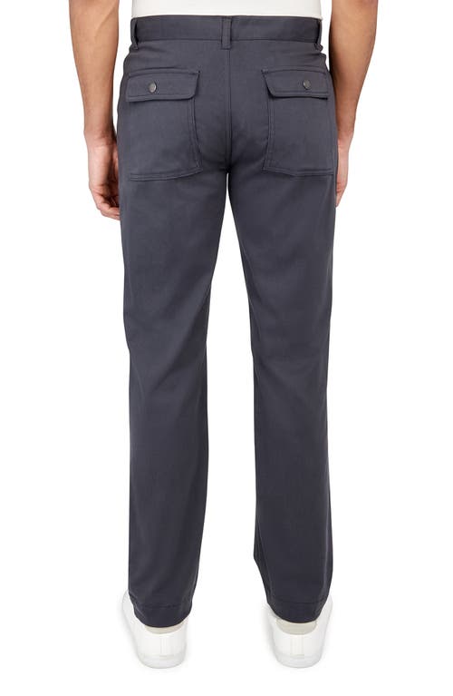 Brooklyn Brigade Solid Cotton Stretch Utility Pants In Charcoal