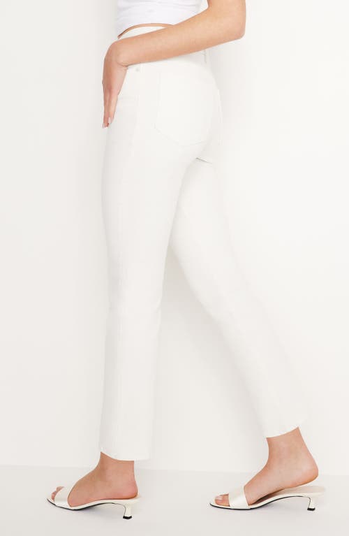 Good American Good Legs Exposed Button Straight Leg Jeans In Cloud White001