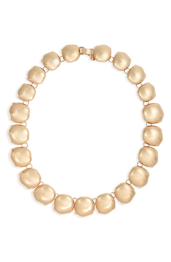 Shop Open Edit Molten Orb Collar Necklace In Gold