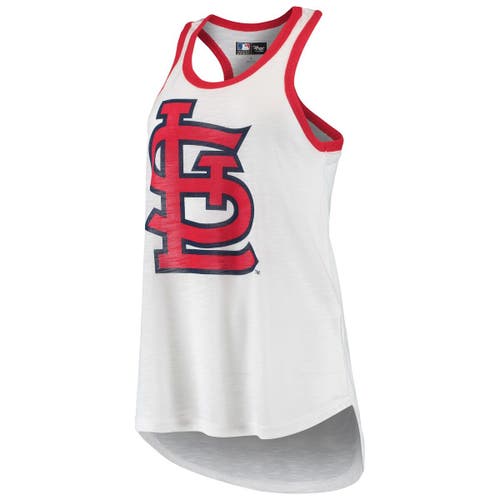 Women's G-III 4Her by Carl Banks White St. Louis Cardinals Tater Racerback Tank Top
